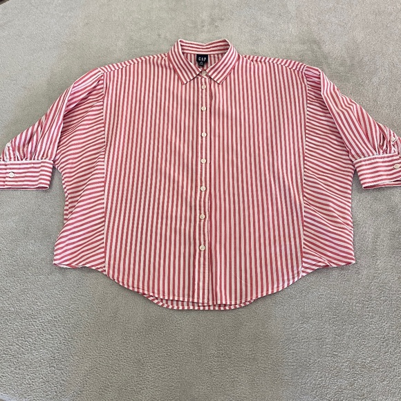 Gap Striped Oversized Button Down Size Medium - Picture 2 of 10